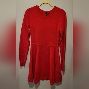 Long-Sleeved Red Dress